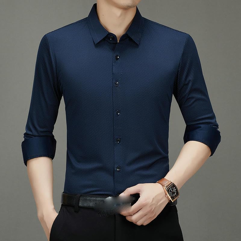Camicia da uomo a maniche lunghe a righe affari casual lavoro professionale primavera