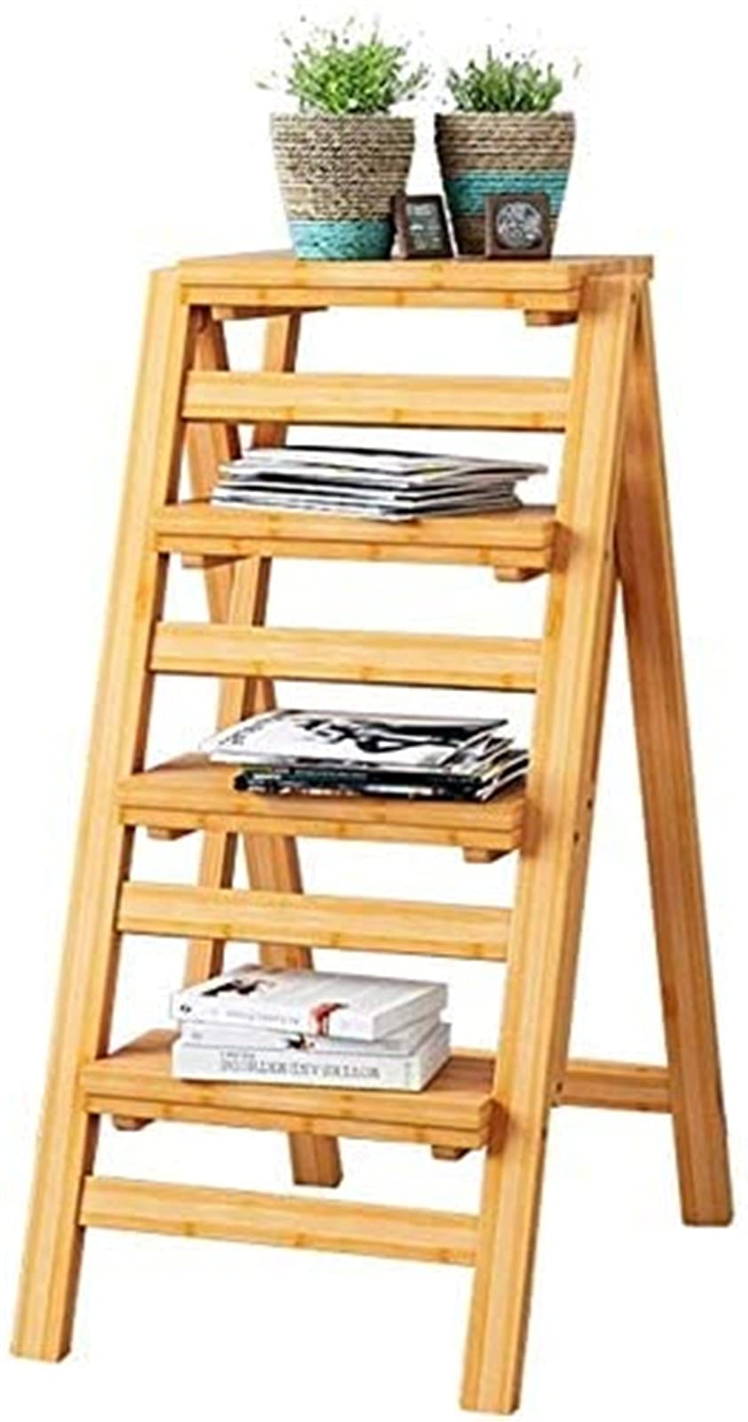 Taburete de Paso portátil Plegable de 4 peldaños para Cocina, Taburete de Paso para niños pequeños, Taburete de Madera de 4 Pasos para Adultos y niños en Interiores
