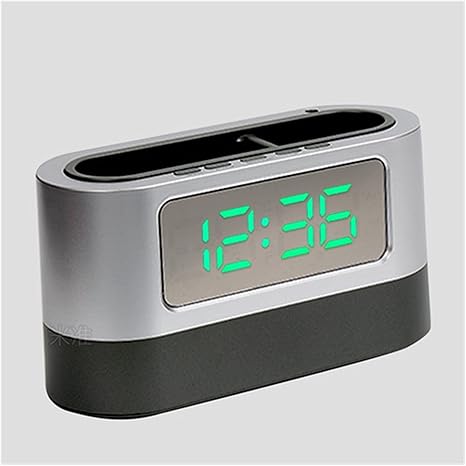 Amazon Co Jp 目覚まし時計 シンプルなデジタル時計の発光電池作動デジタル時計現代のオフィスの家の装飾 Color Green ホーム キッチン