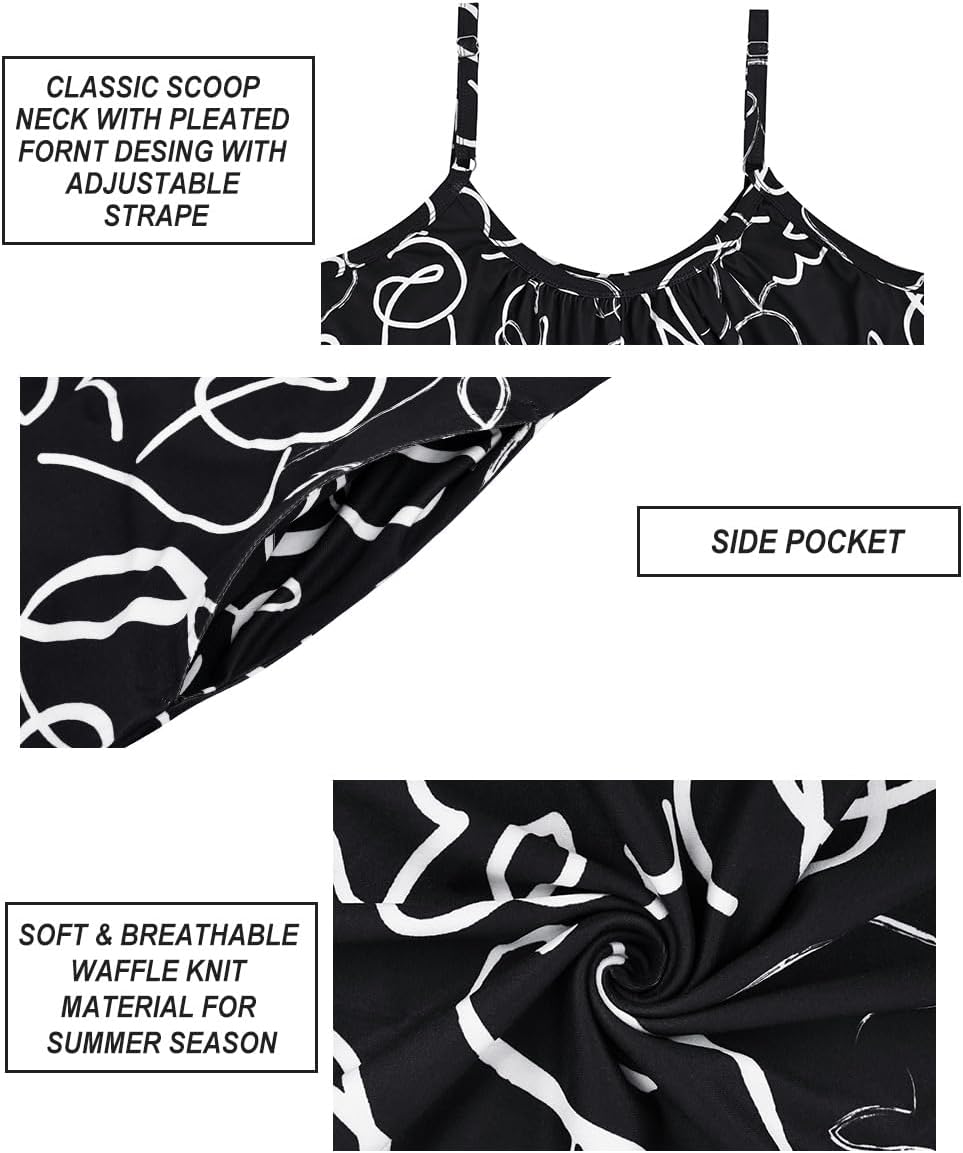 RITERA Plus Size Romper For Women Sleeveless Jumpsuits Adjustable Strap Long Wide Leg Pant Side Pocket Dressy Flowy XL-5XL - Image 6