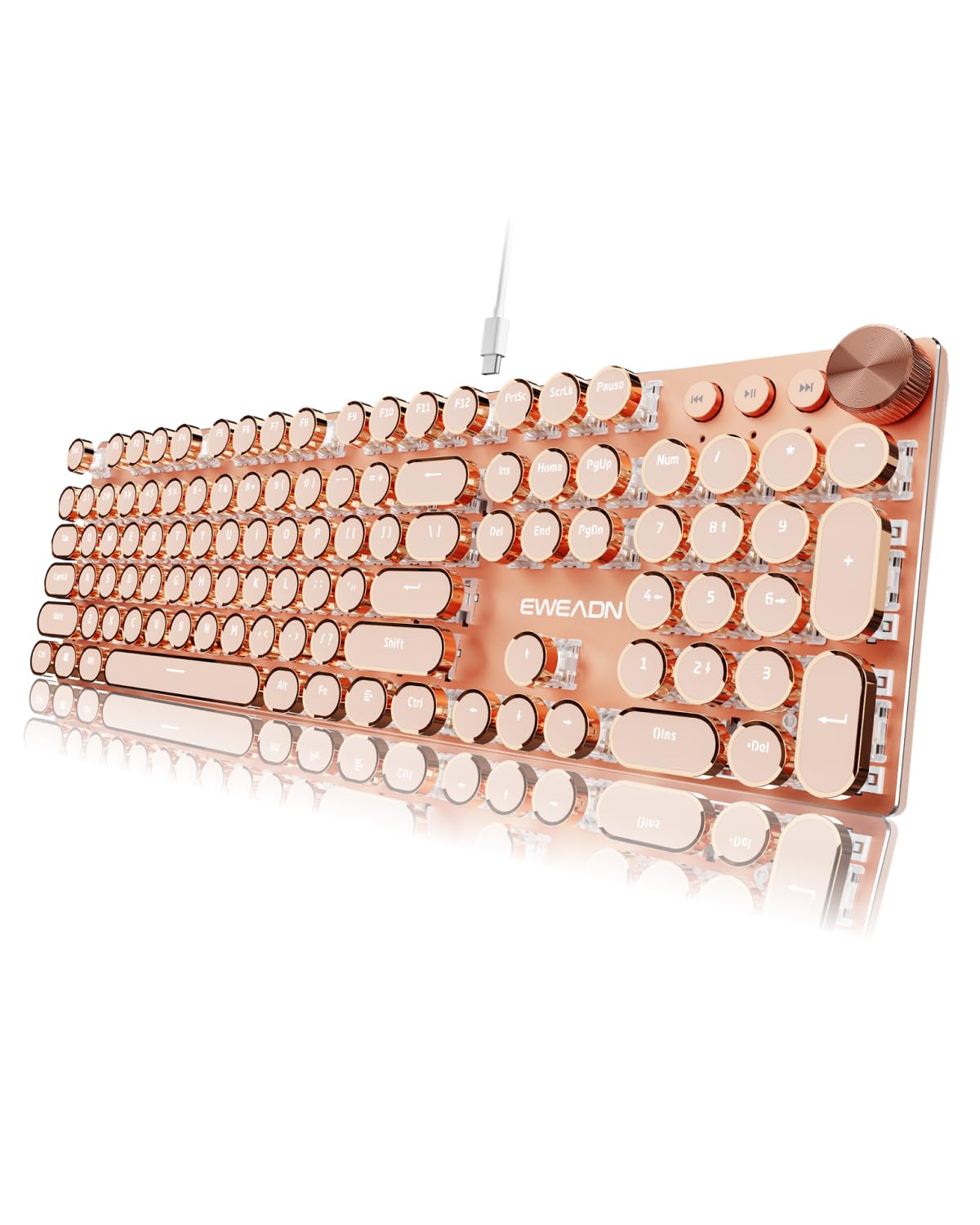 Amazon.com: EWEADN Typewriter Style Mechanical Keyboard, Wired