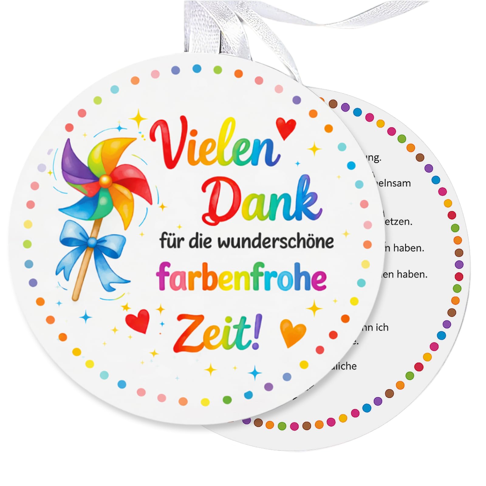 15 Stücke Abschiedsgeschenk Erzieherin set, Geschenk Erzieherin Dankeskarten und Weißen Seidenband-Rolle, Abschiedsgeschenk Kindergarten, Für Babysitter Guardian Assisten Tagesmutter