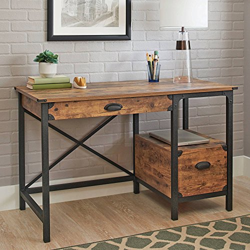Better Homes and Gardens Rustic Country Desk, Weathered Pine Finish (Weathered, 1)