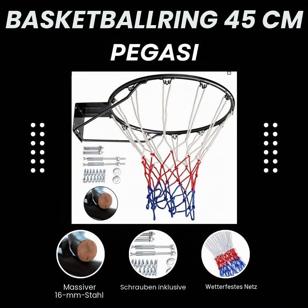 Pegasi Basketballring mit Federn 45cm