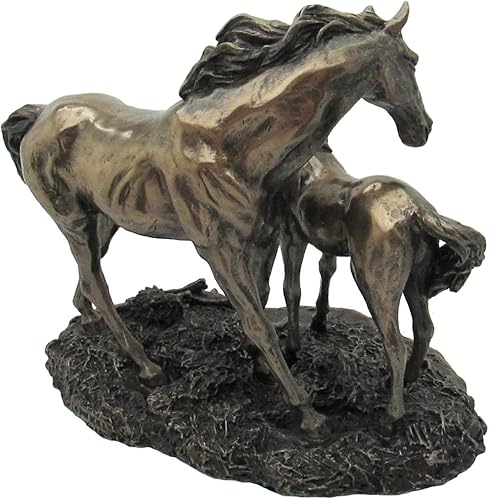 Miniatura 7 de Escultura de bronce, yegua y potro