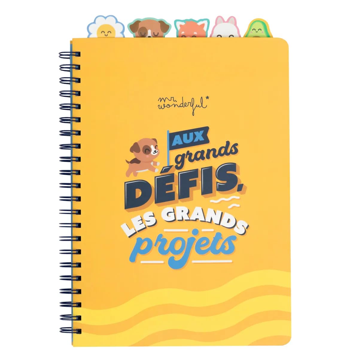 Mr. Wonderful - A4 notebook with tabbed dividers - To big challenges, big projects