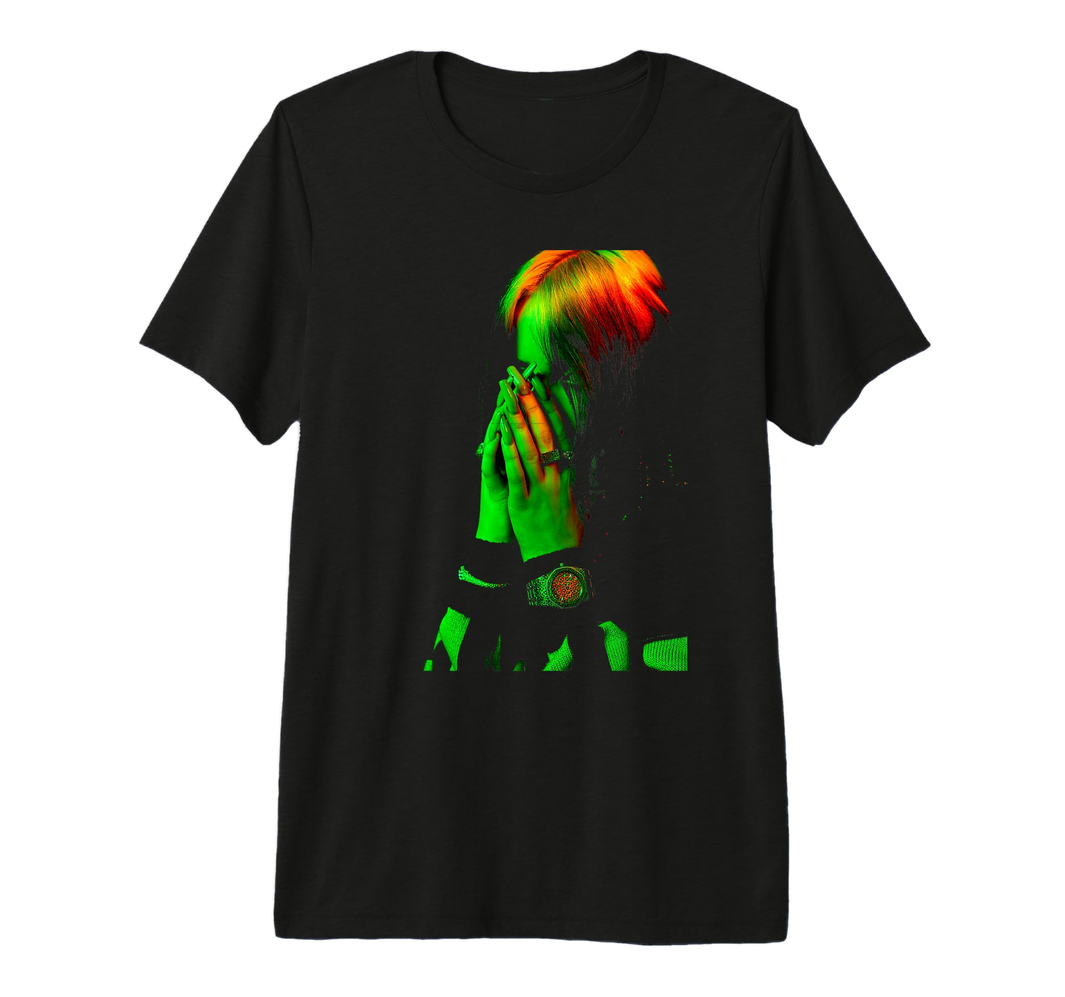 Amazon.com: Official Billie Eilish Hand Face Photo Black Premium