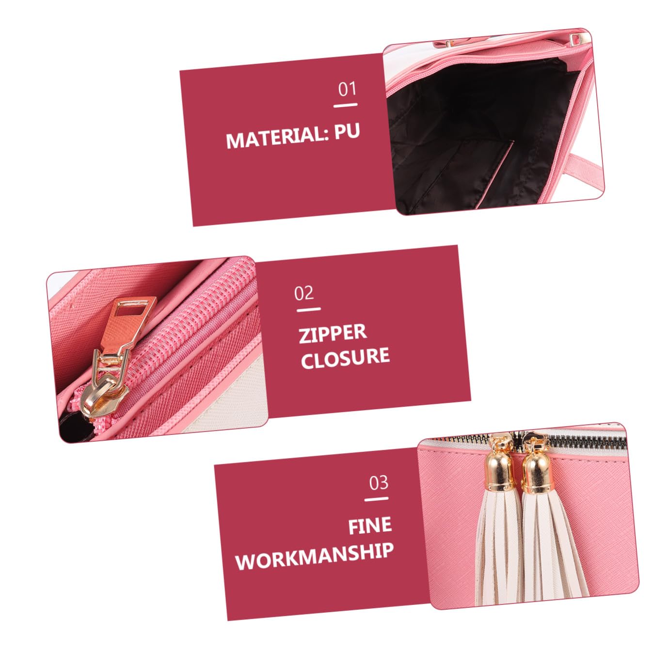 PACKOVE Bolso con Compartimentos de Pu para Mujer Conjunto de Bolso de Mano de Hombro con Gran Capacidad y Estilo Moderno para Ocio y Compras Color Aleatorio