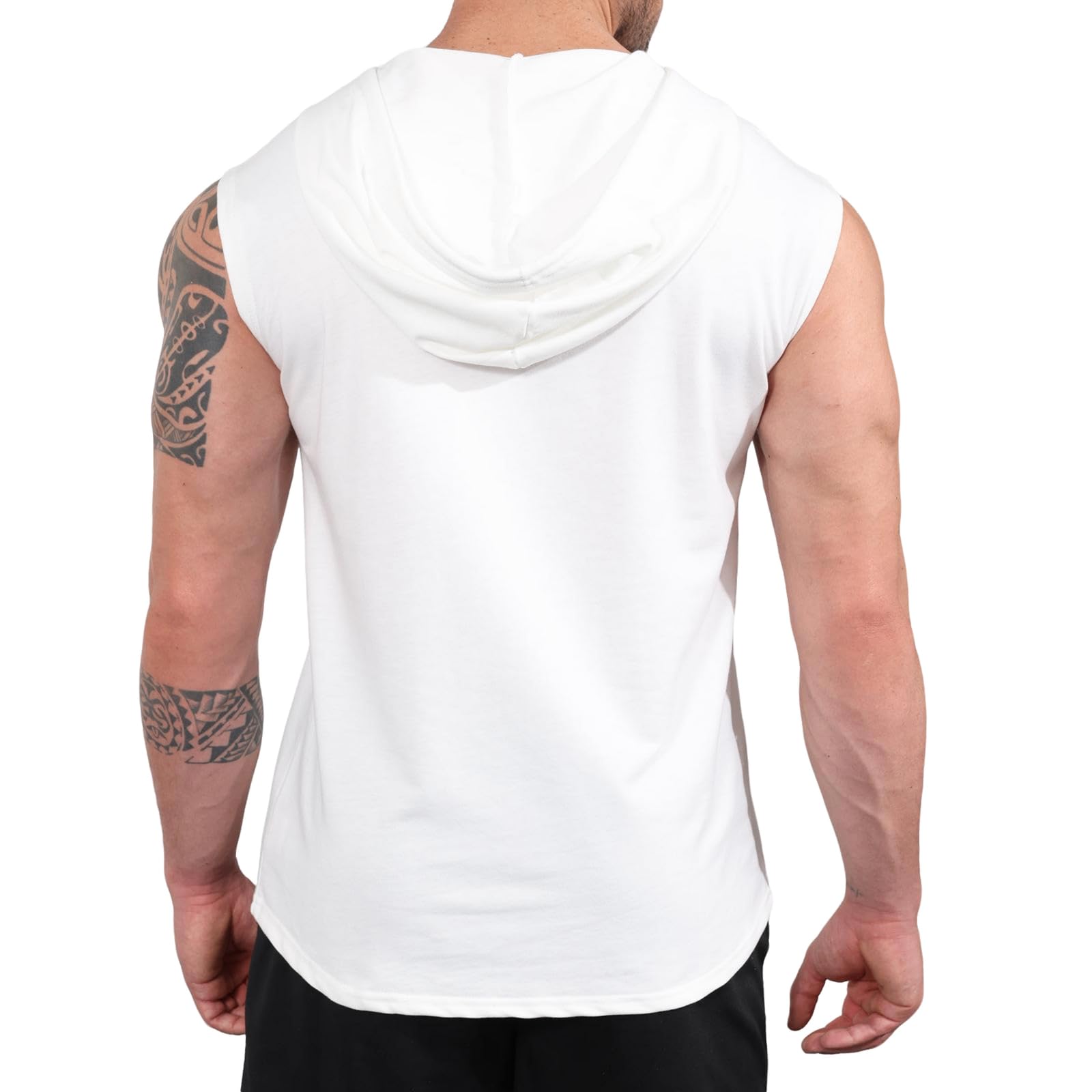 Debardeur Homme Coton Musculation Tank Top Sport Tee Shirt sans Manche Débardeur à Capuche Fitness M-3XL