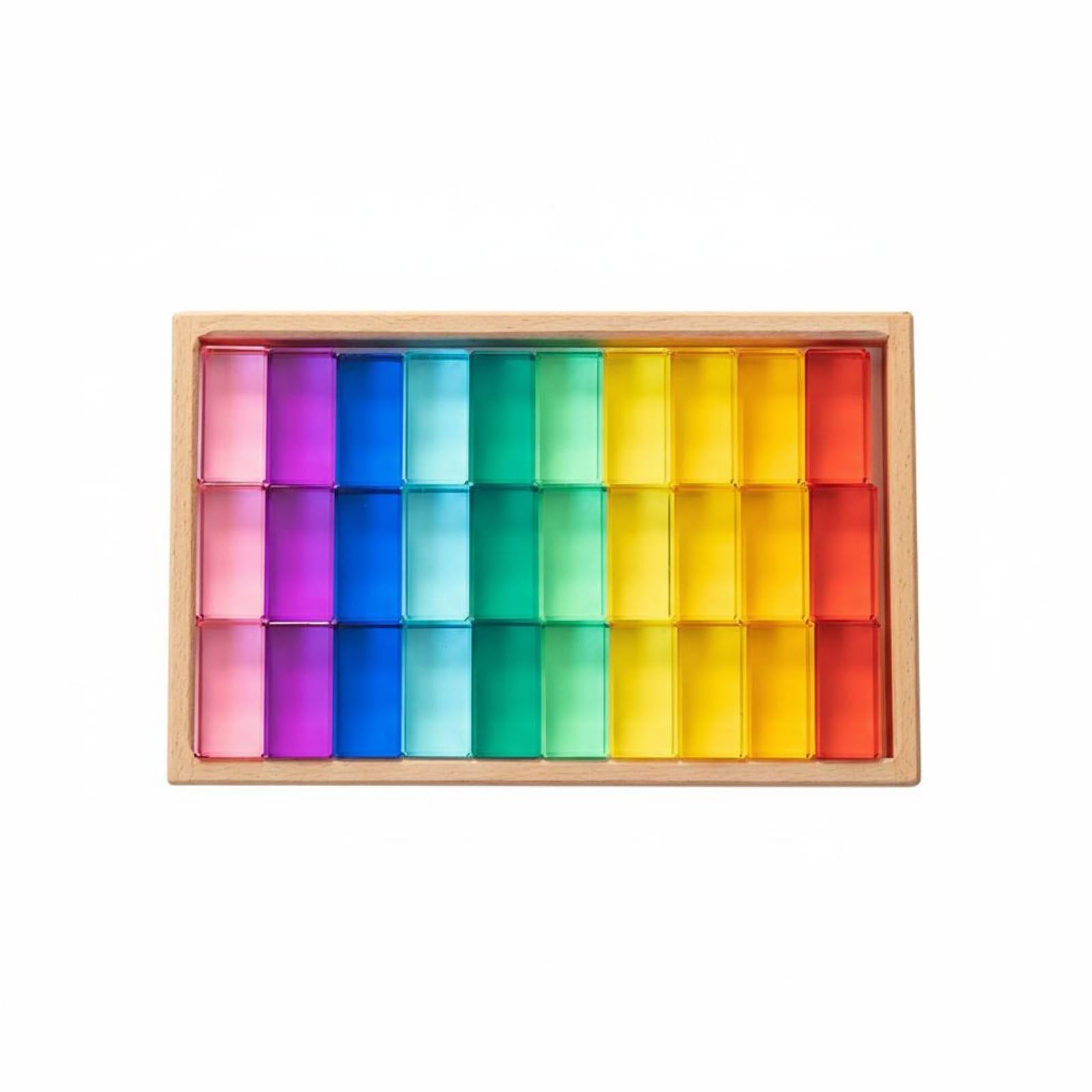 Acryl Bausteine Steckspiel Farberlebnis Lernspielzeug Fördert Frühe Mathematik Und Räumliches Denken Transparentes Material Zum für Bastelraum, Transparent 30PC