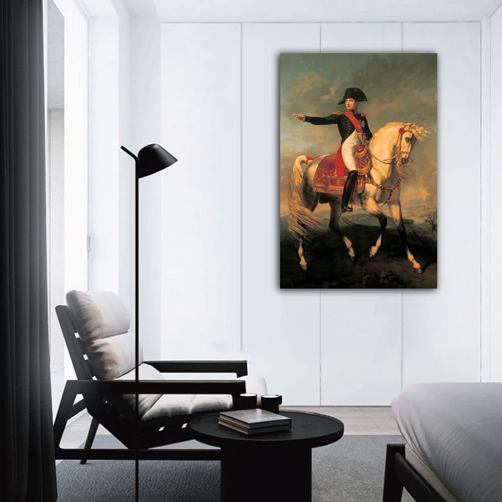 Amazon.co.jp: QUNYAAE ナポレオンボナパルトの肖像 馬の上のポスター