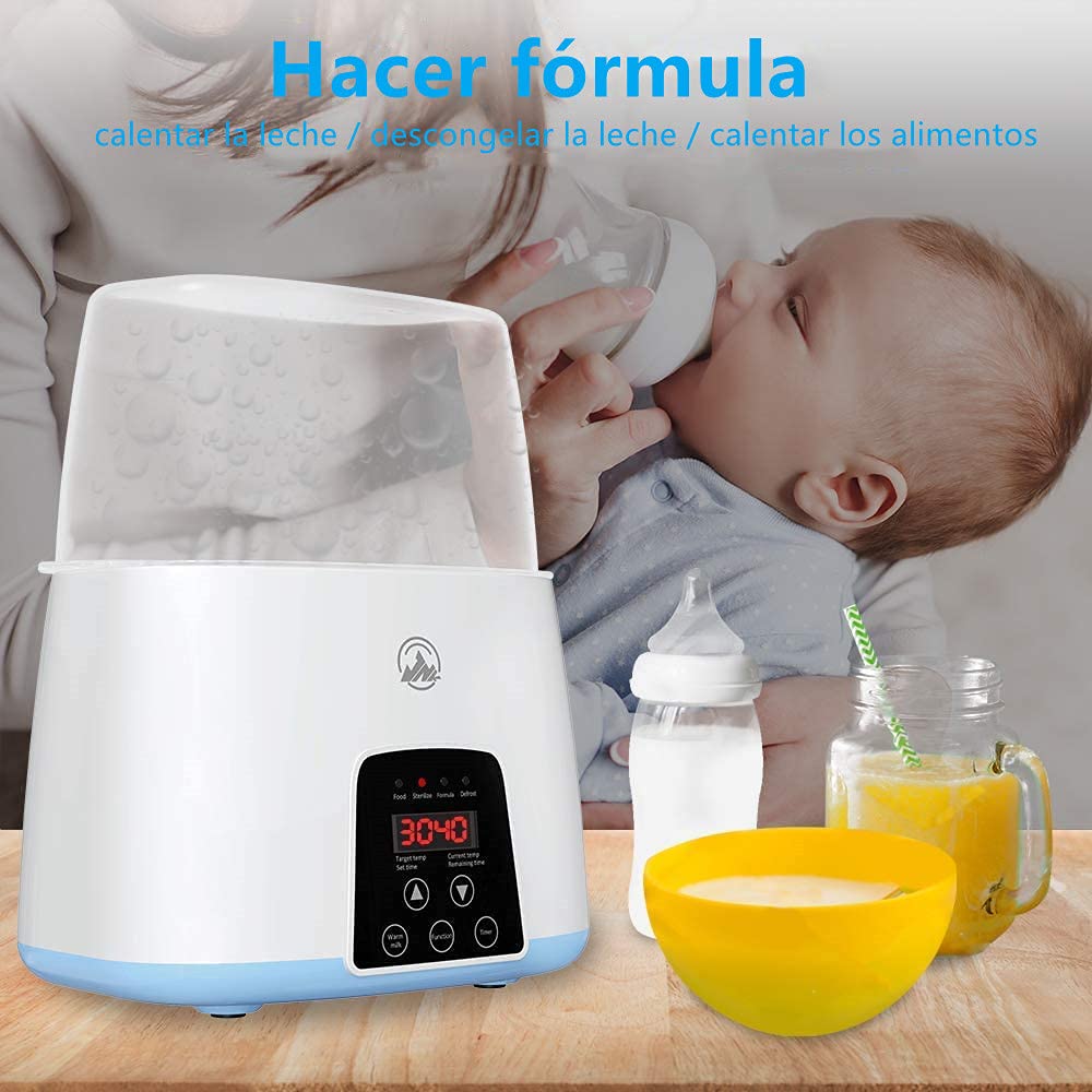 Calentador Rápido Comida Bebé Calentador De Biberones 8 En 1 - Control Inteligente De Temperatura, Para Leche Materna Y Alimentos, 4 Niveles (30°C-100°C) Calentador Leche Materna