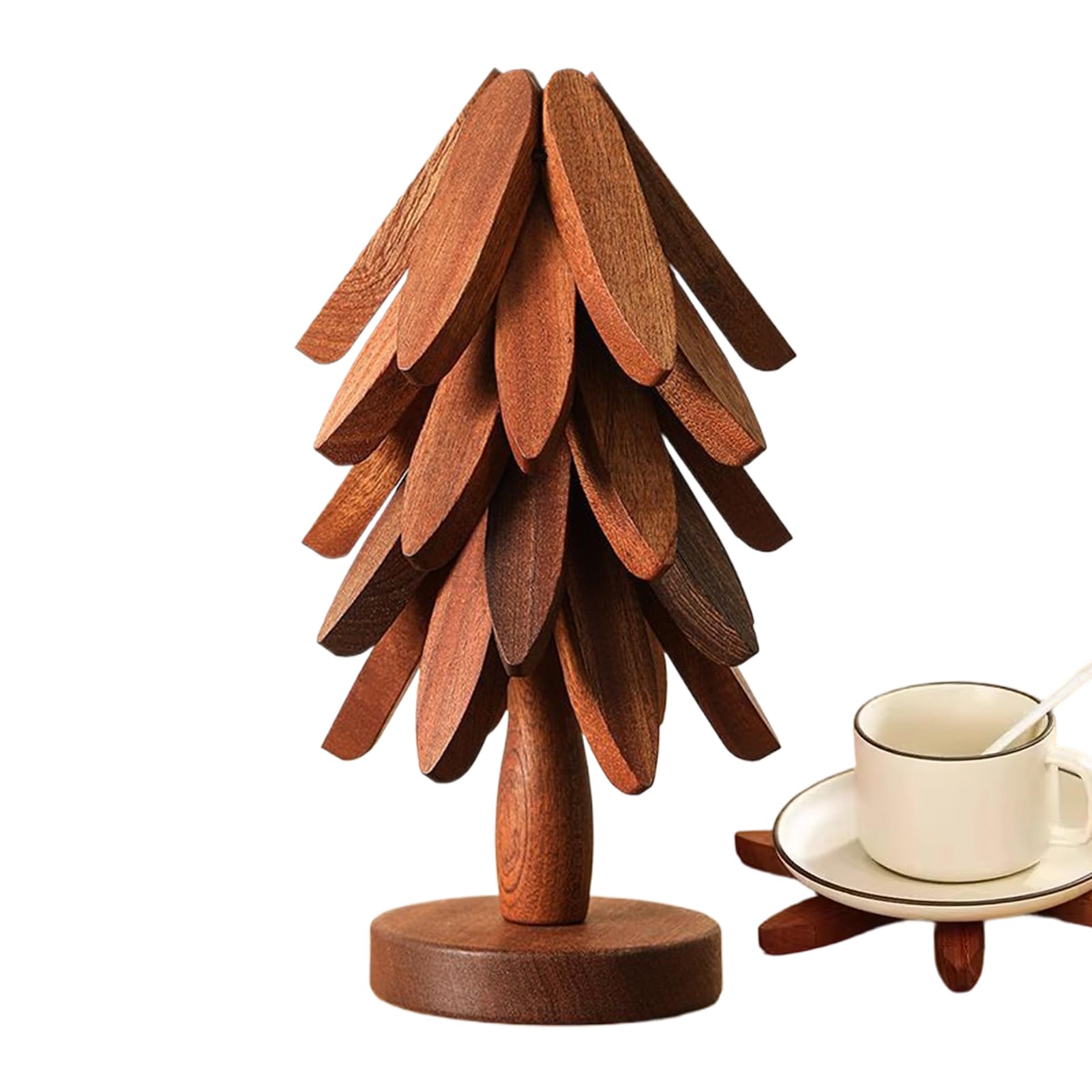Set mit Untersetzern – Design in Baumform, rutschfest, hitzebeständig, für Esstisch, Apartment, Pizzeria, Haus, Schlafsaal,