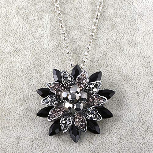 Moniku Spidergirl Black Dahlia Crystal Pendant Necklace Gift from Michel Jones Necklace Jewelry (Big)2