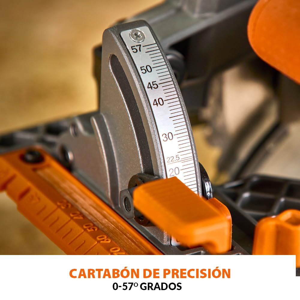 Evolution Power Tools R185CCS-Li Sierra circular sin cable y sin escobillas 18v Li-Ion Incluye hoja TCT Multi-Material Corta Madera, Metal, Plástico, Guía Incluida, Batería y Cargador Incluidos, 185mm