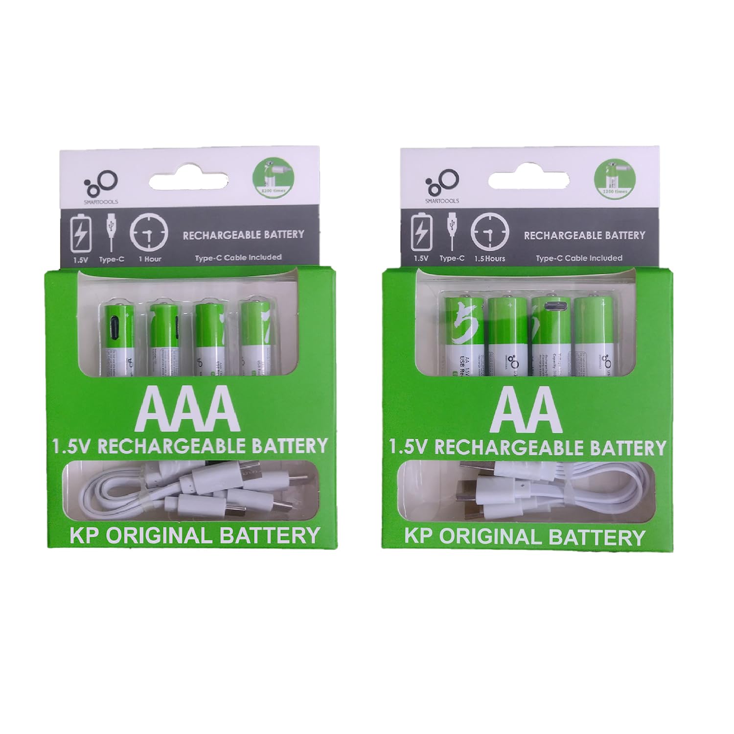 Rechargeable AA 2600mAh + AAA 750mAh Batteries 1.5V USB Lithium ion Rechargeable AA+AAA Battery with USB Type C Charging Cable, 1200 Cycles Constant Output, 4-Pack AA and 4-Pack AAA-image-26