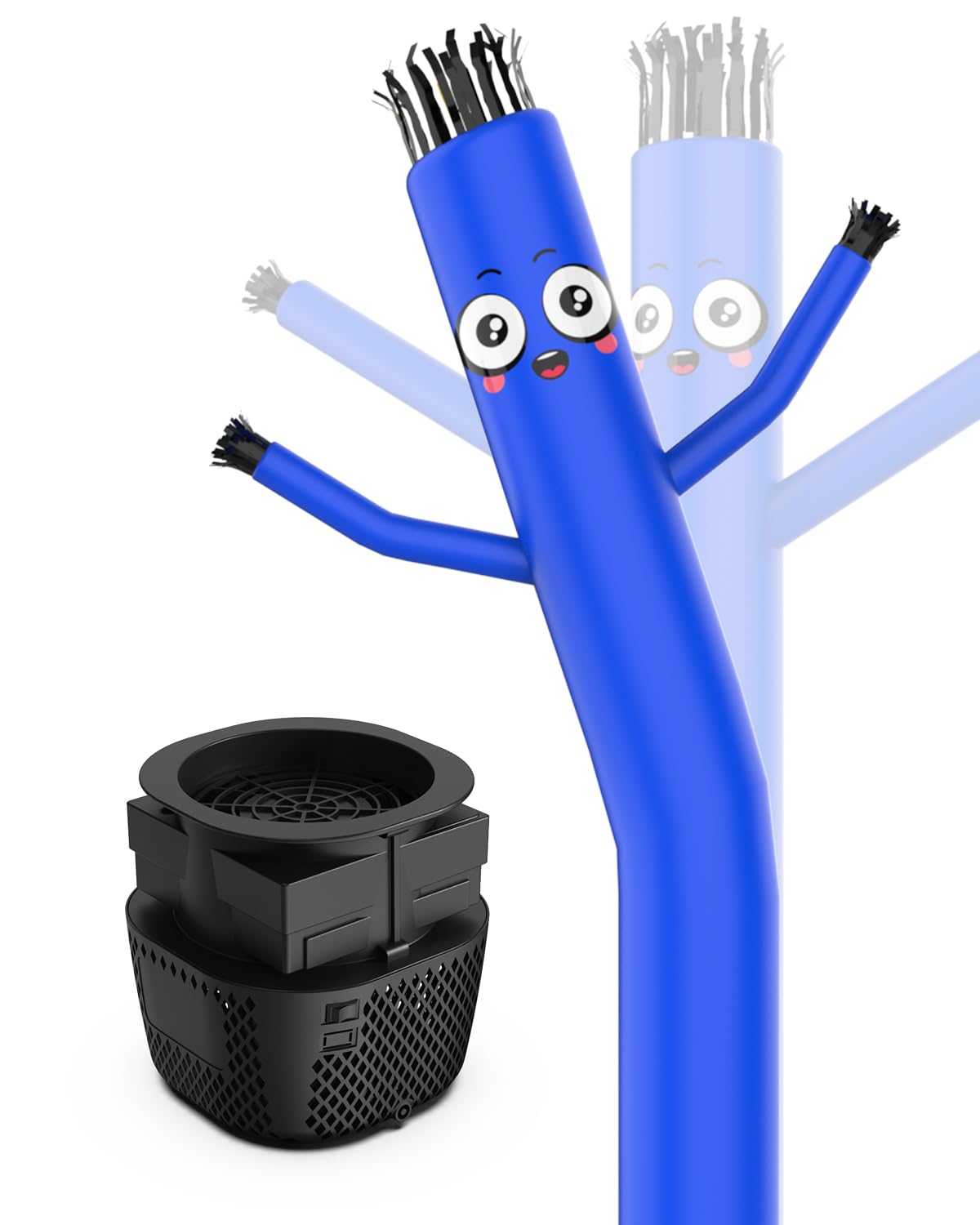 Photo 1 of Puligoth Inflatable Tube Man with Blower: 6 FT Tall Dancing Inflatable Tube Guy for Outdoor Decoration with Mini Blower Fan, for Mall Opening, Business Advertising, and Events (Blue)