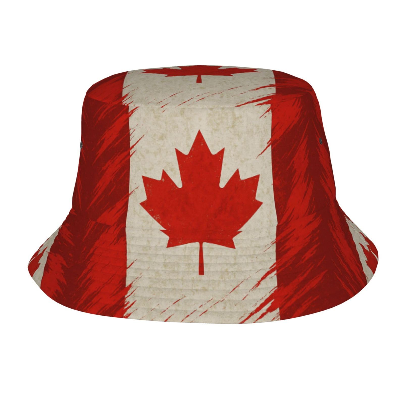 FHIZOAL Canadian Bucket Hat Summer Sun Cap Wide Brim Fashion Foldable Outdoor Hiking Fishing Beach Travel Black