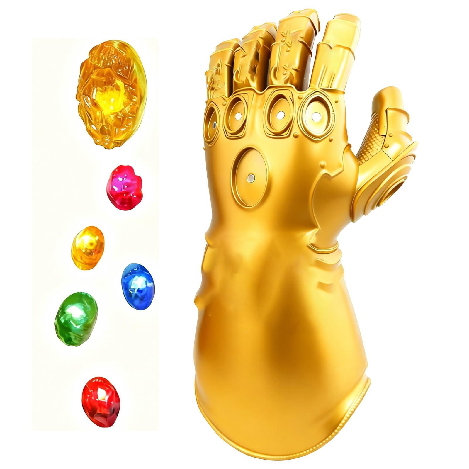 Homelex Infinity Gauntlet Thanos Glove with Not Removable LED Light Up Gem Stones Halloween Cosplay Props