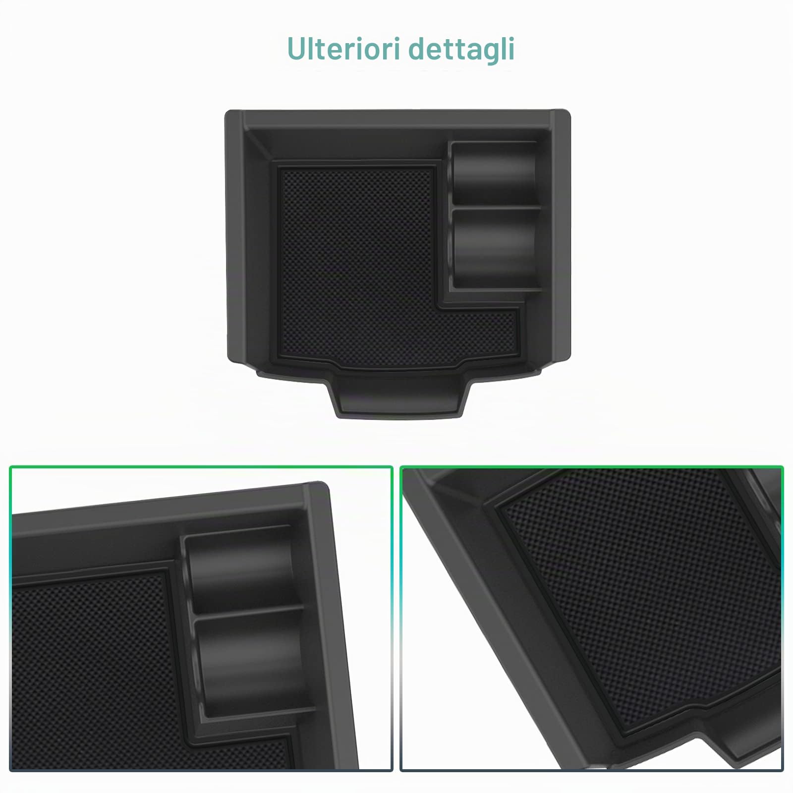 GAFAT Compatibile con Renault Captur 2 / Symbioz 2025 2026-2020 Vano Portaoggetti Console Centrale, Captur 2025 E-Tech Hybrid Organizer per Bracciolo, con Tappetini Coniare, Accessori Captur 2 (Nero)
