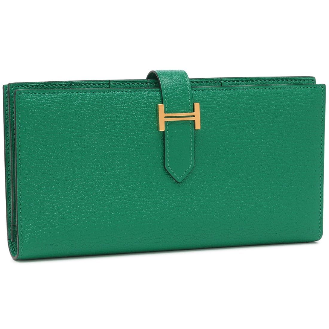 Amazon | [エルメス] 長財布 ベアンスフレ ミント U刻印 グリーン