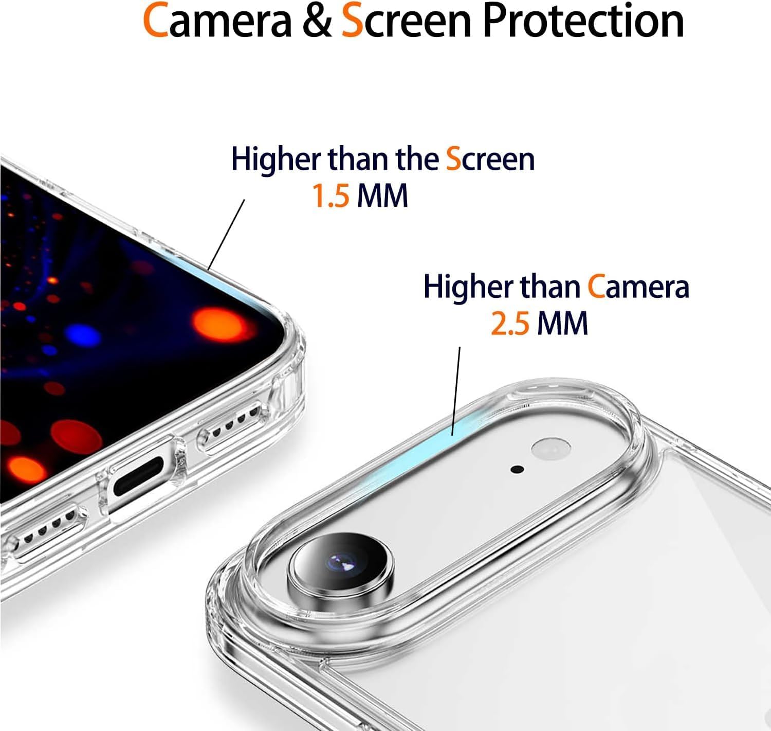 for iPhone 17 Air Case Clear, [Anti - Yellowing] [Military-Grade Drop Protection] Protective Clear for Apple 17 Air Case with Shockproof Bumper 2025