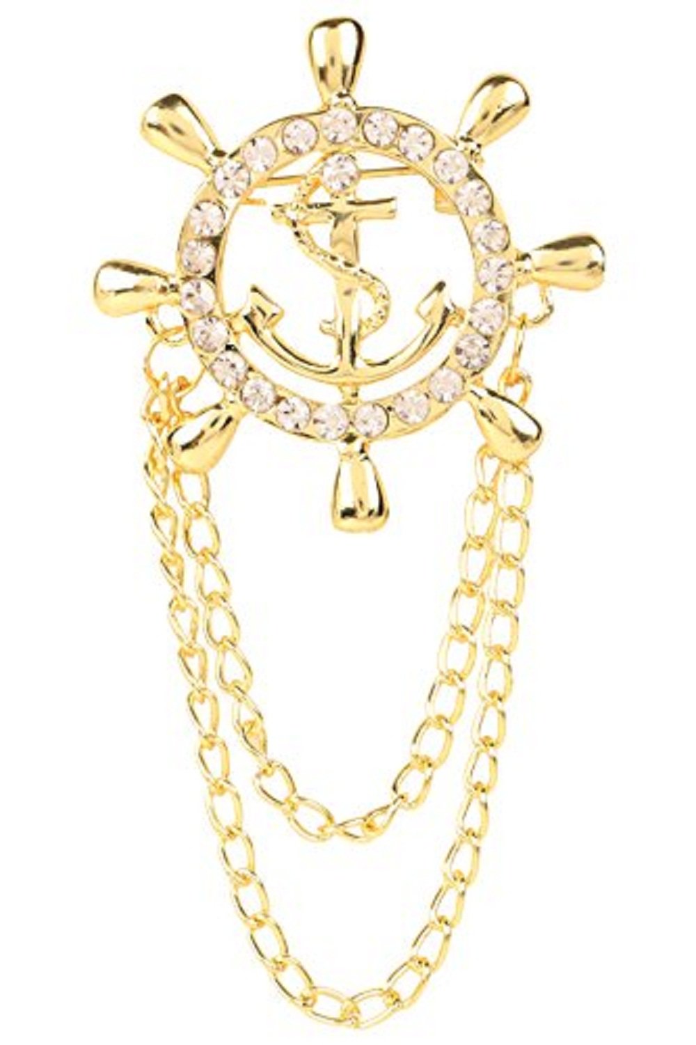 tripin Lapel Pin for Men Suit Anchor Wheels Shape in A Gift Box Tsspgold870-picture-15