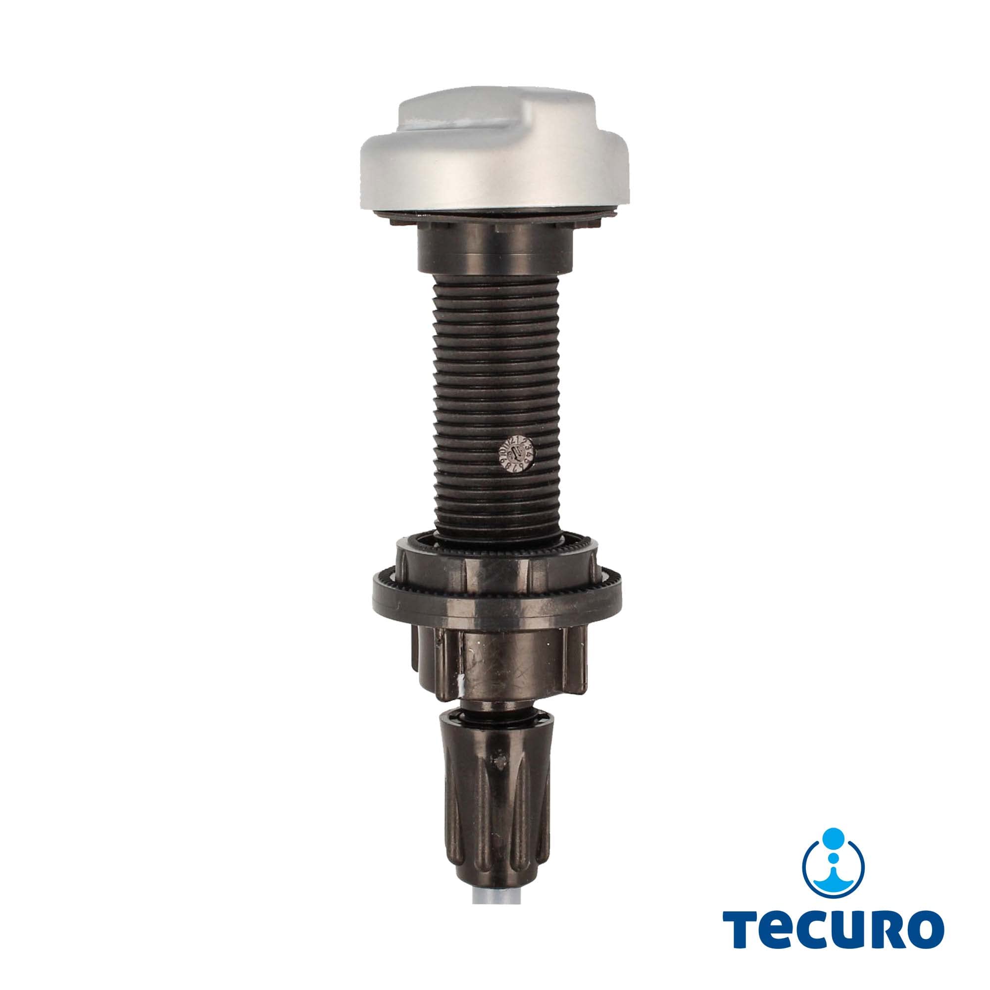 tecuro Bonde pour évier avec tamis 3 1/2'' - diamètre 114 mm - avec câble et commande rotative, Acier inoxydable