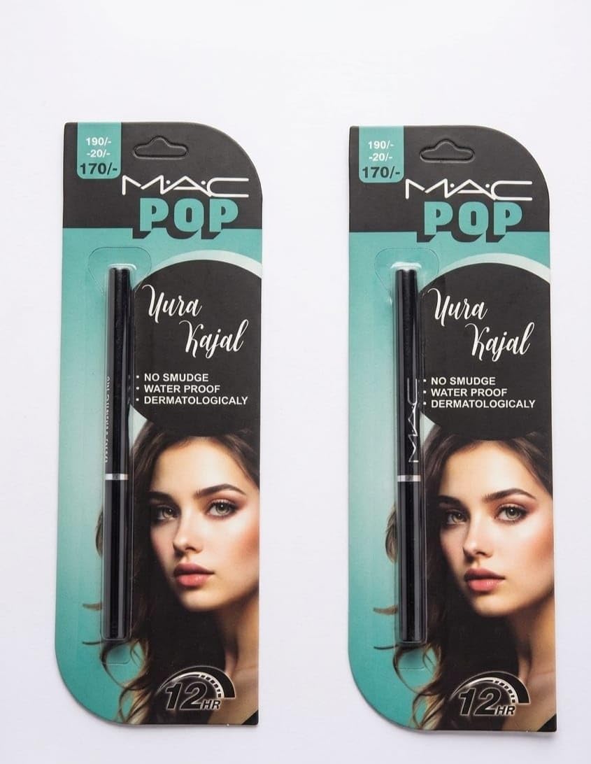 MAC POP Black Kajal, 100% Smudge-Free, Waterproof, Quick Dry, Long Lasting, 12HR Stay, Combo Pack of 2-image-43