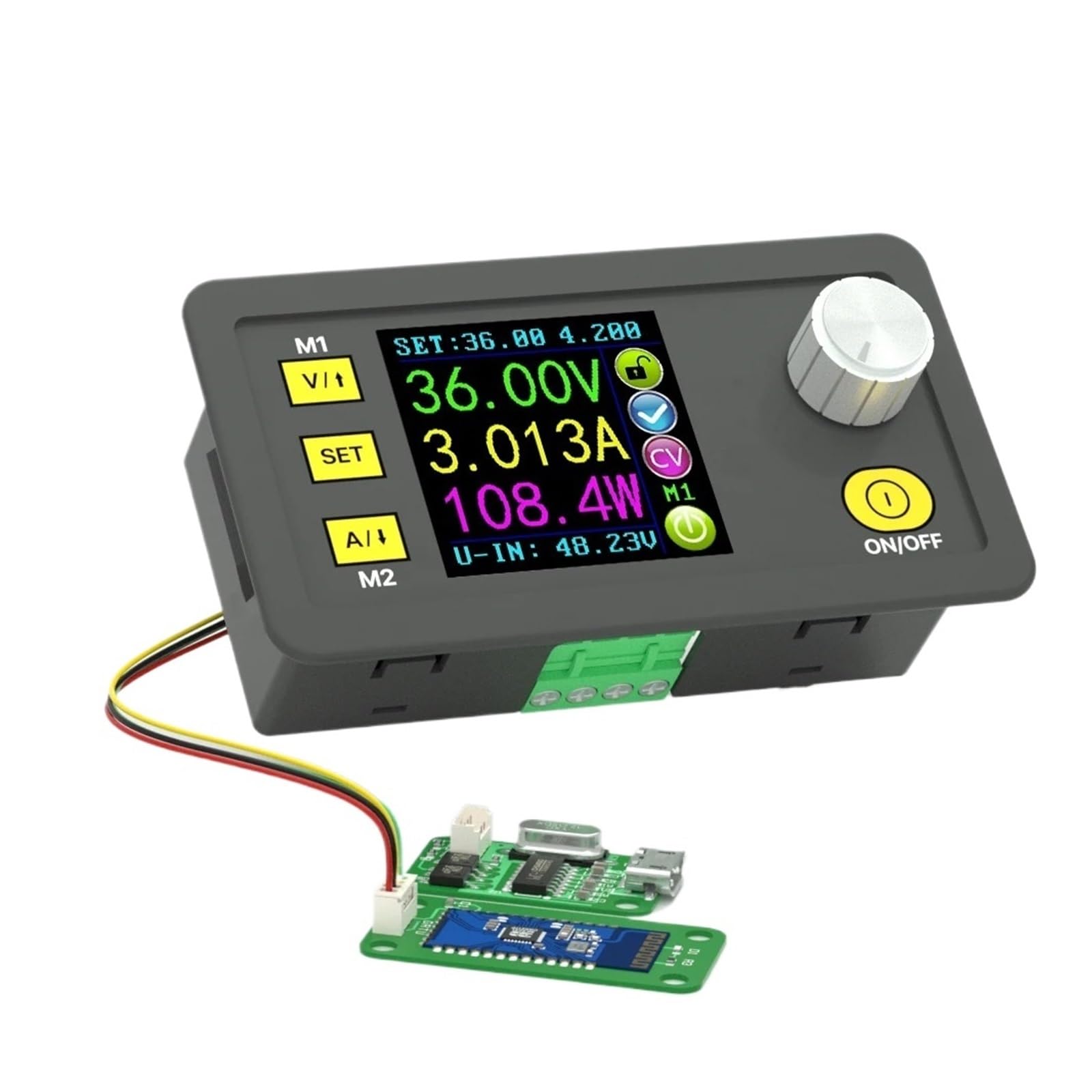SWEWDSQG DPS5005 Communication Constant DC - DC Voltage current Step-down Power Supply module buck Voltage converter voltmeter 50V 5A(DPS5005 USB BT)