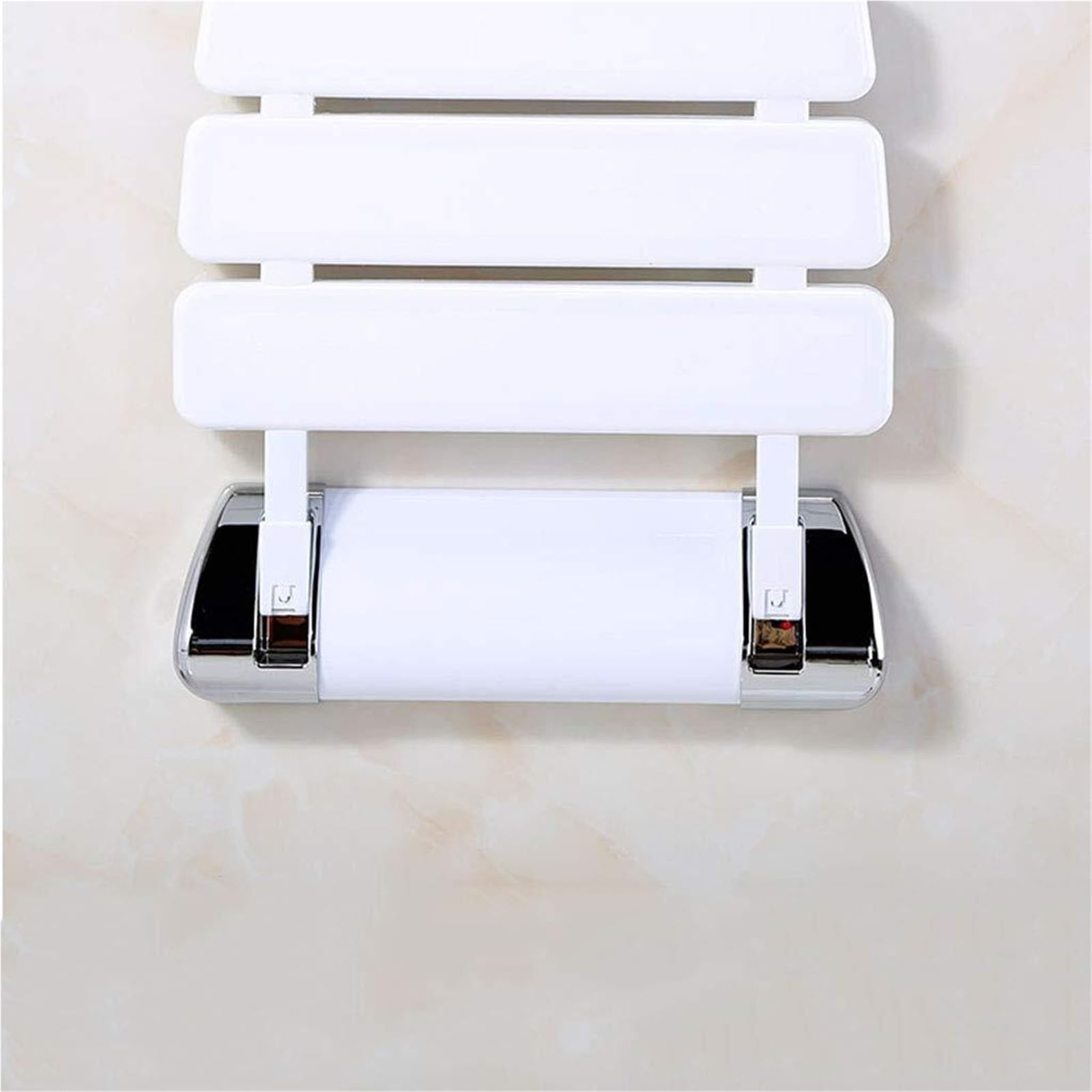 Asiento de Ducha Plegable, Taburete abatible de Pared for baño, Silla de Pared for cambiarse los Zapatos en la Entrada