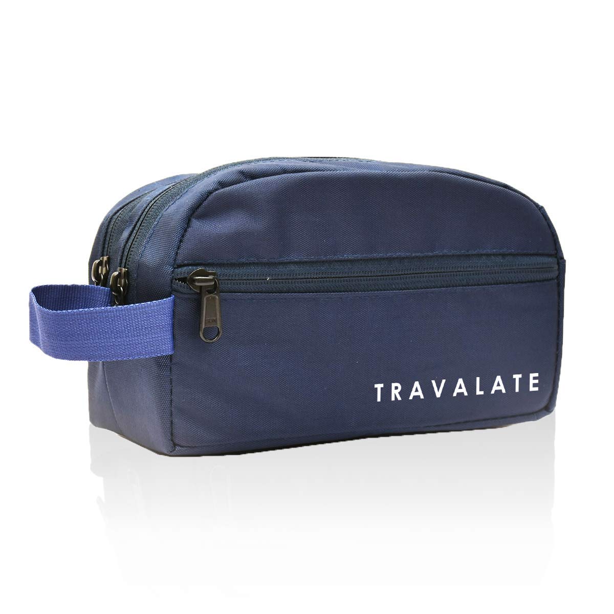 TRAVALATE Polyester Double Compartment Multipurpose Toiletry Kit - Blue