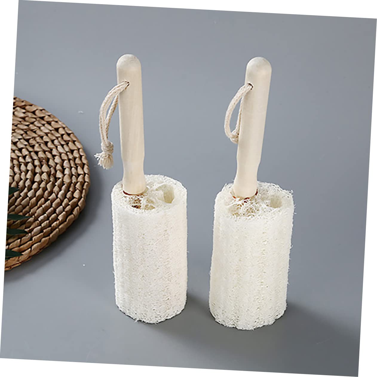 VALICLUD 3 Set Tazza Scrubber Cucina Pulizia Maniglia Becher Pennello A Manico Lungo Spazzola Per Bottiglie Bottiglia Detergente Per Bottiglie Di Legno 3 Pezzi * 3