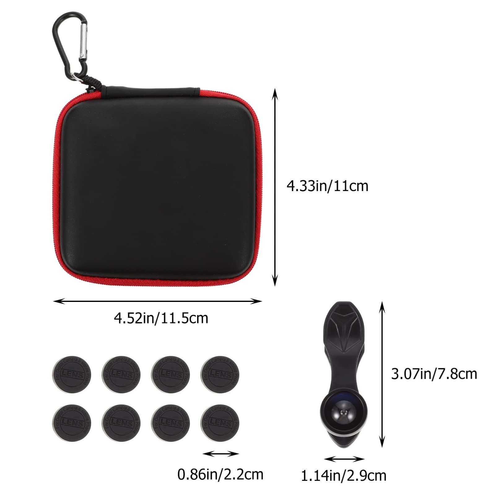 WOONEKY Obiettivo Macro Grandangolare Per Telefono Cellulare Kit Lenti Vetro e Lega Di Alluminio Clip Inclusa Per Scatti Dettagliati e Ampio Campo Di Vista