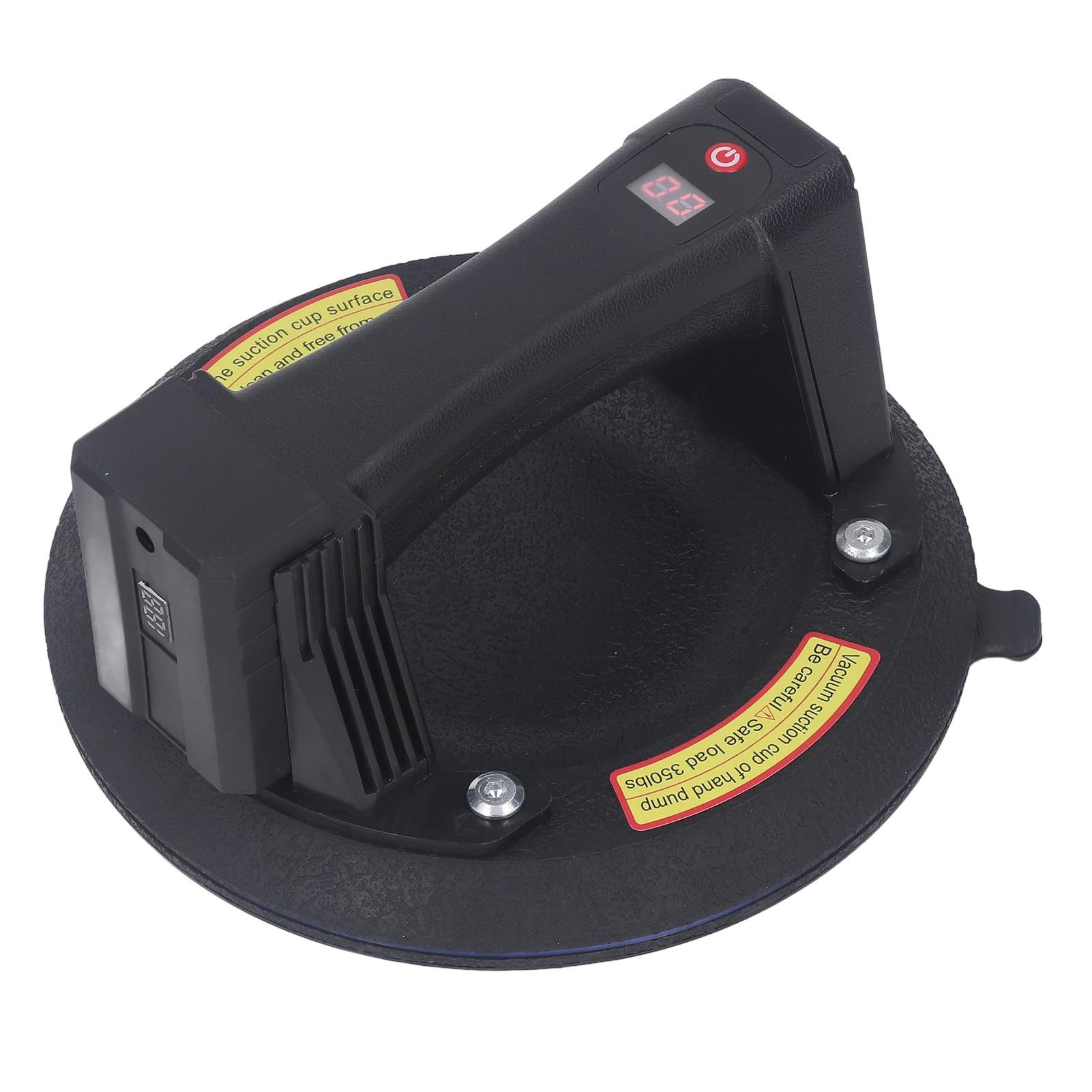 Glass Suction Cup, Vacuum Glass Lifter Vacuum Pump High Elastic Rubber US Plug 110-240V Digital Display High Load Capacity for Automotive Industries