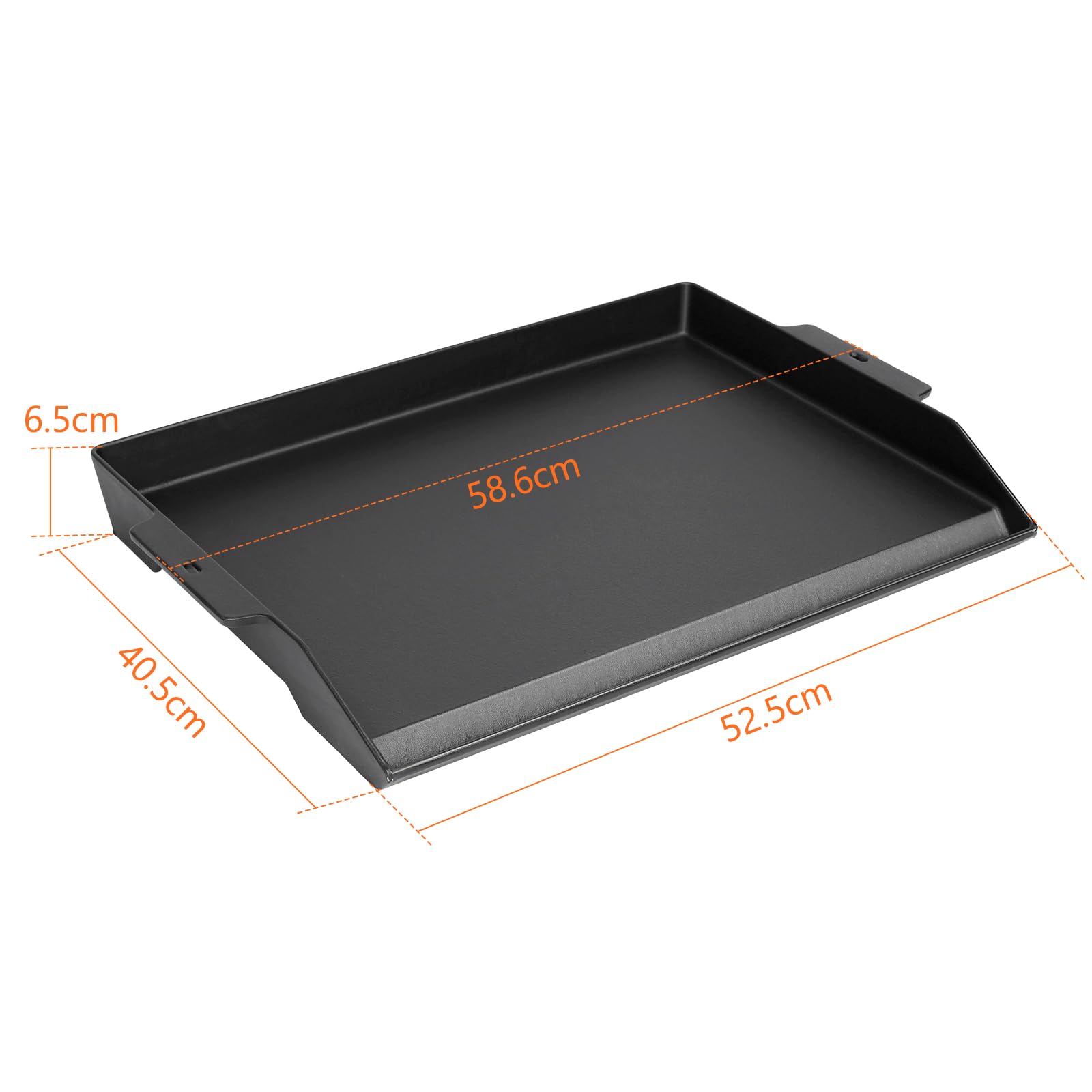 GFTIME Grillplatte 63,5 x 40,6cm, Universal Plancha für Gasgrills und