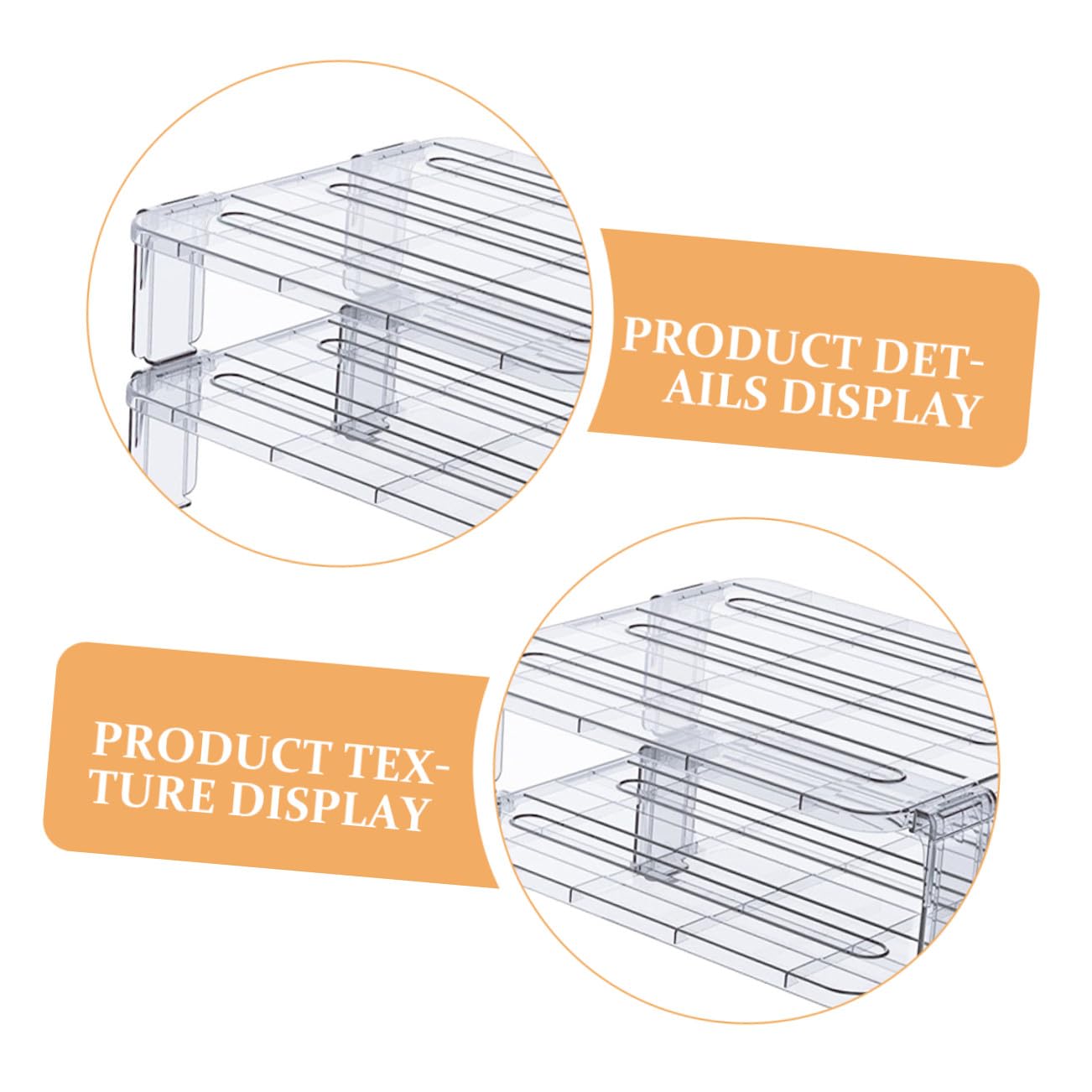 Zerodeko Set de Étagères de Rangement Empilables Support Robuste pour Bols et Condiments Lot de 2 Cuisine en As pour Hôtels et Repas Hotpot