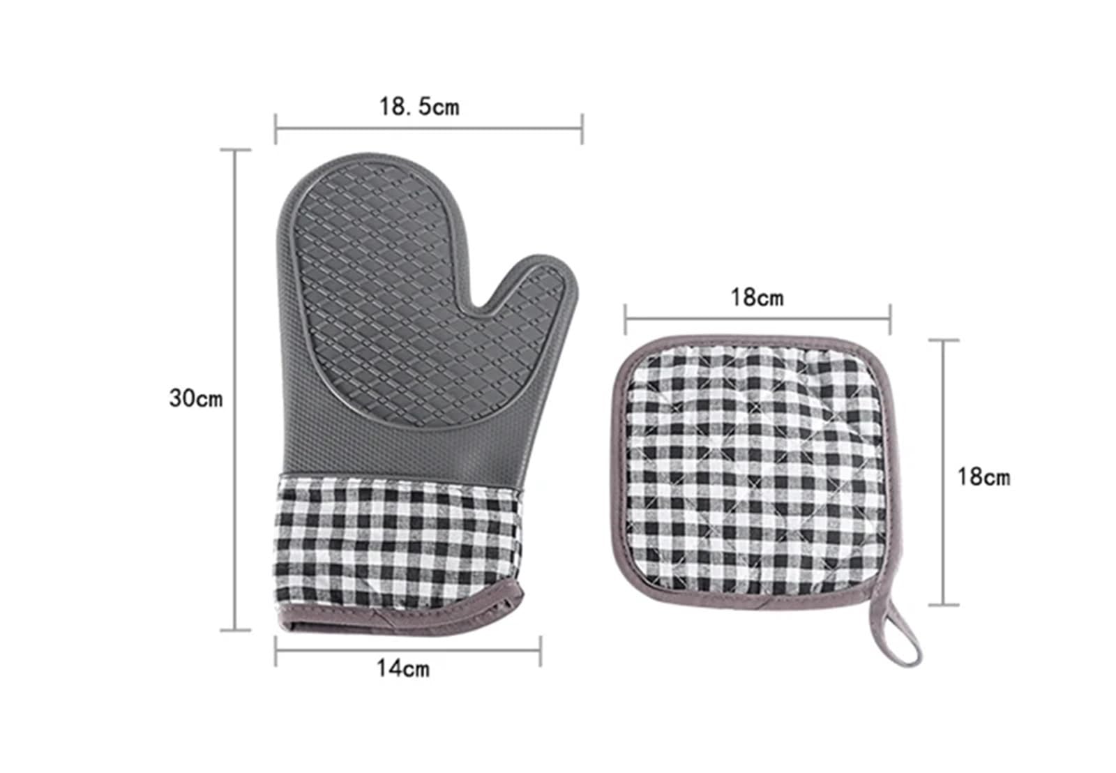 Manoplas de Silicona for Horno y agarraderas for ollas, Guantes Resistentes al Calor for Cocina, Cocina, horneado, Antideslizantes