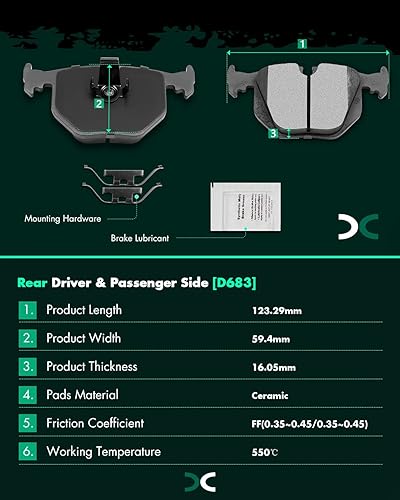 Vista 666 de SCITOO - Juego de pastillas de freno de cerámica