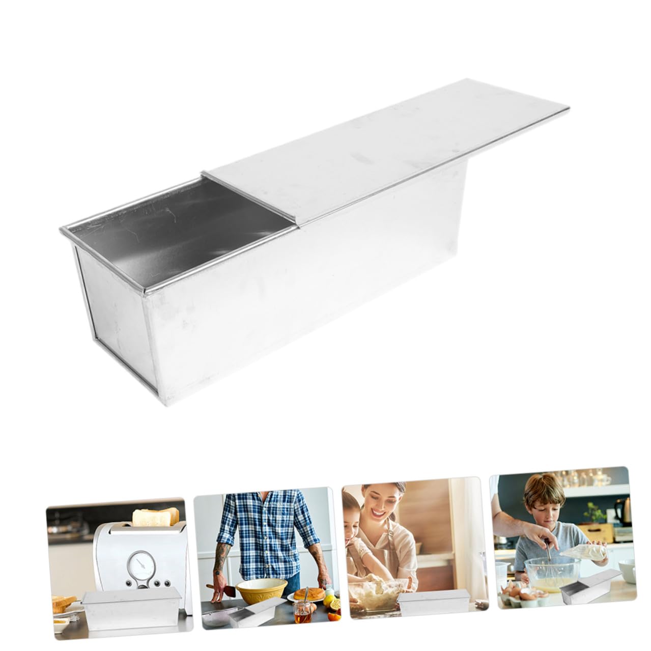 Kastenform Brotform Antihaftbeschichtete aus Aluminiumlegierung mit Deckel zum Backen Große Kapazität für Toastbrot und Laib für Küche