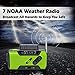 Greadio NOAA Weather Alert Radio, AM FM Portable Radio with Best Reception, Battery Operated by 2 AAA Batteries, LCD Display, Earphone Jack, Digital Clock
