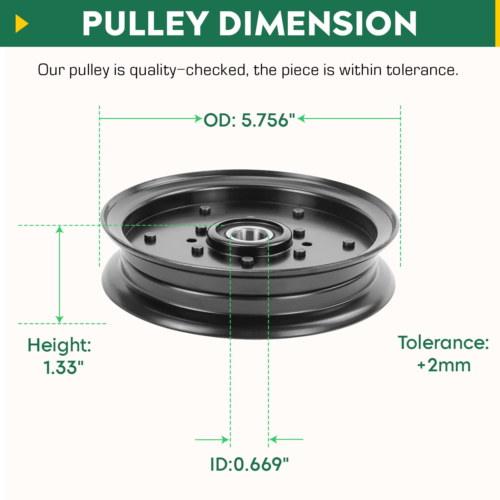 Technology Parts Store Flat Idler Pulley 109-0977 Compatible