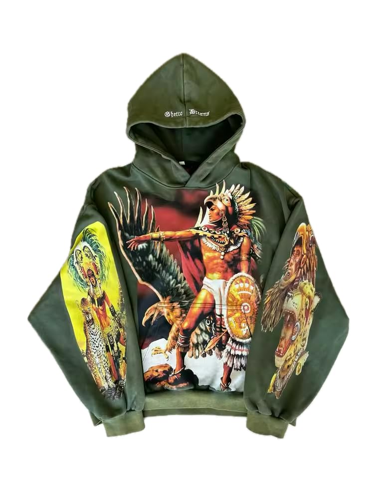 Sweat à capuche Native Warrior avec finitions premium et coton épais