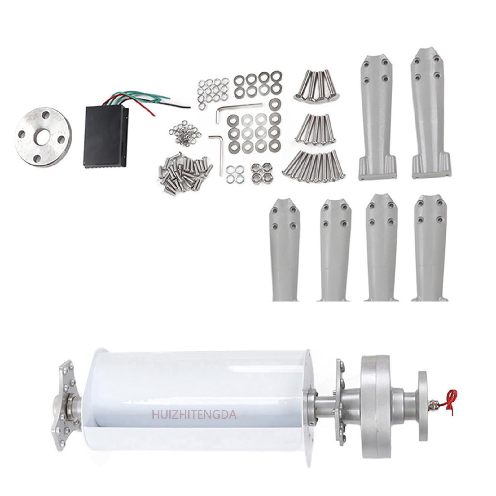 Windkraftanlage-Generator, 12V 24V 48V 1000W tragbare vertikale Wind-Energie-Turbine-Generator-Kit W/Controller für Outdoor-Hof-Gebrauch und Wind-Turbine-Systeme