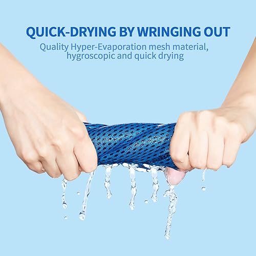 Miniatura 3 de Honoson 10 toallas refrescantes a granel  Toallas frías para cuello y cara, de microfibra, transpirable, para gimnasio, yoga, viajes, campamento,