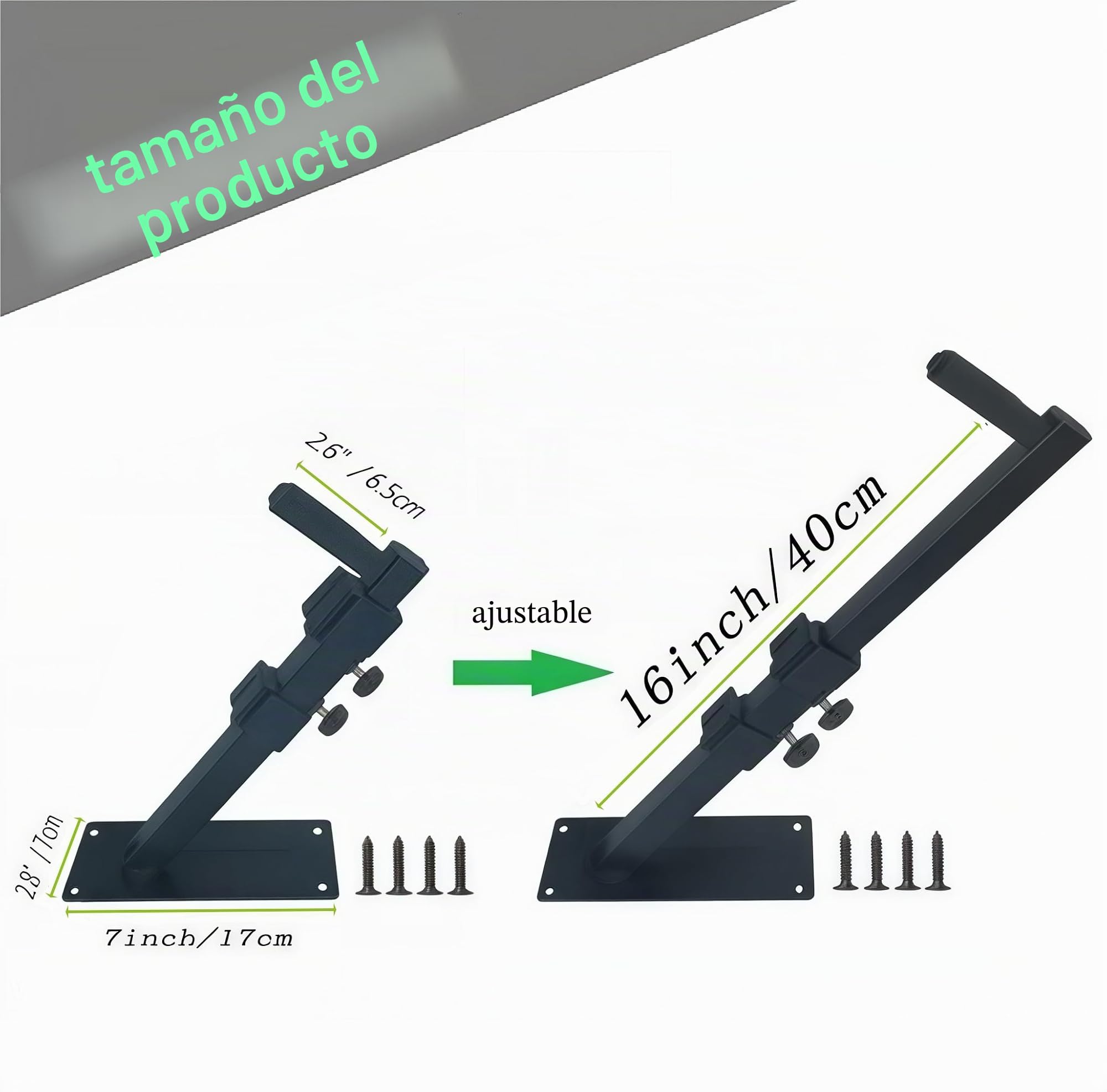 Soporte para teclado musical, brazos de teclado, soportes de pared ajustables, soporte de pared para teclado de piano, brazos telescópicos de 10 a 16 pulgadas (par)