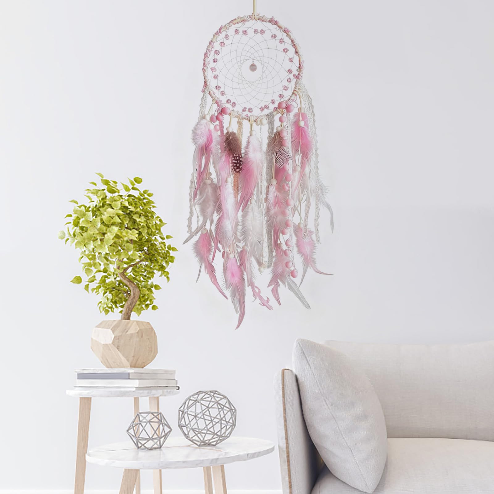 Amazon.com: SOYUZU Pink Dream Catcher Feather Dream Catchers Wall