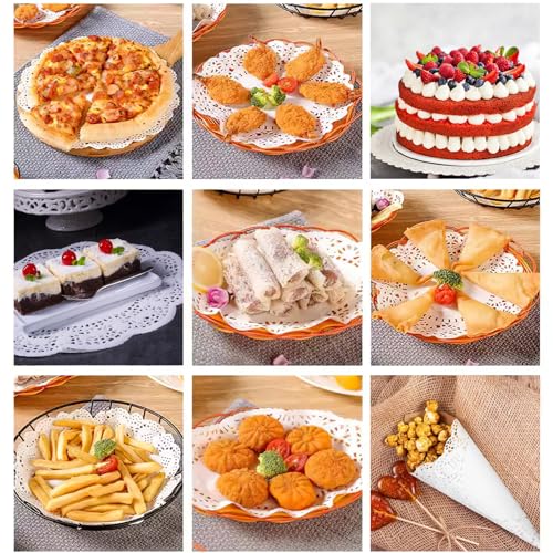 Svalor Paper Doilies Assorted Sizes, 4.5Inch 6.5Inch And 8.5 Inch Doilies For Food, 99 Pieces Disposable Lace Paper Doilies For Tables, Round Paper Placemats Bulk For Cakes Desserts Crafts thumb #4