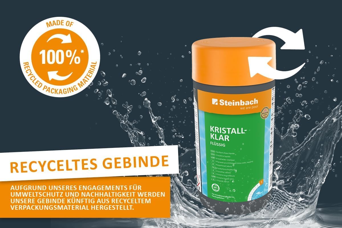 STEINBACH | Wasserpflege Starter Set I Pool Chlor Starterset für Einsteiger I Mini-Multitabs, Kristallklar, Dosierschwimmer, Testkit, pH-Senker & Chlorgranulat | Pool-Zubehör-Set für Anfänger