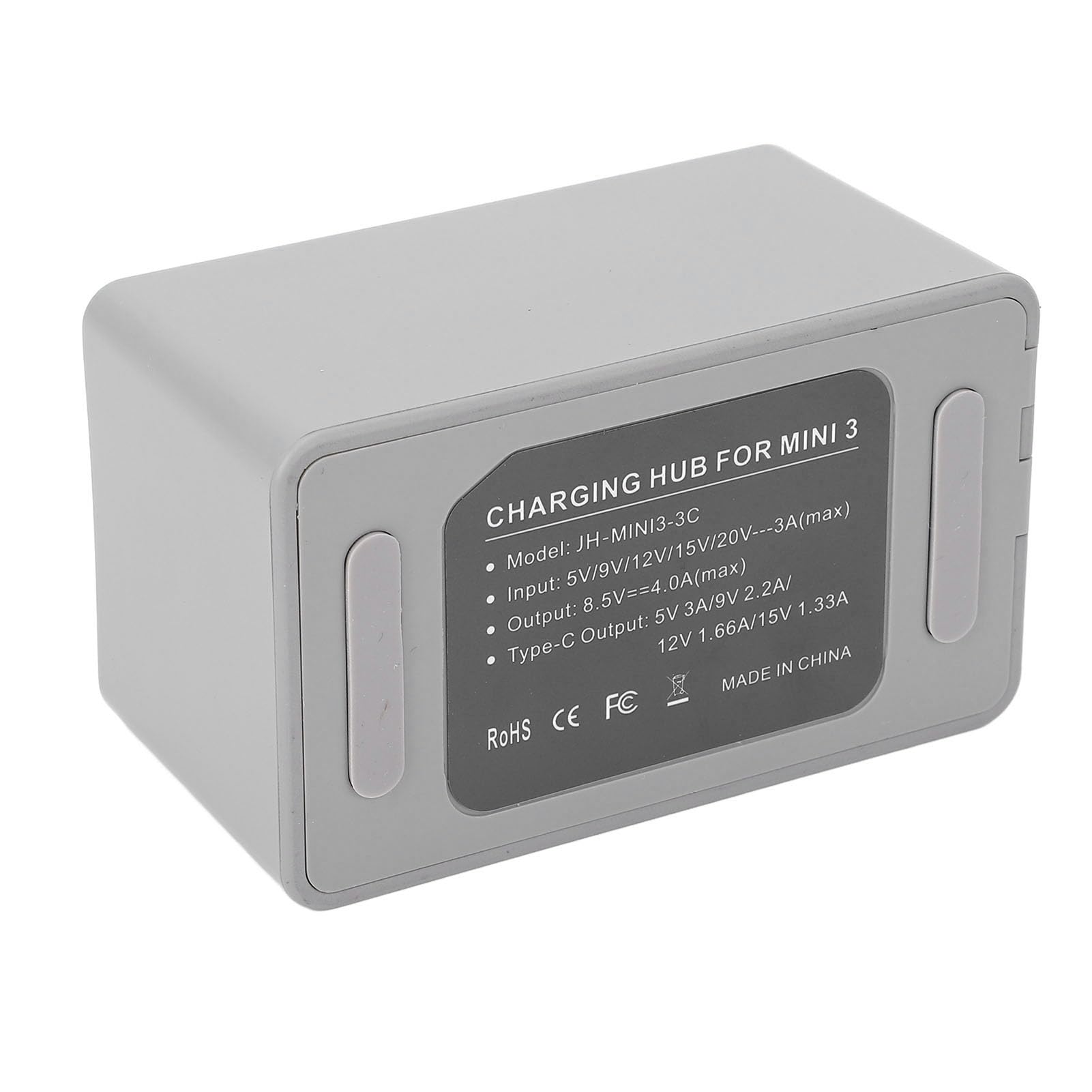 Hub di Ricarica per Mini 3 Pro 4 Pro, Display Digitale | Scocca in ABS, dimensioni compatte, 3 porte, con display LED, per batterie Mini 3 Pro, 4 Pro, Mini 3 Drone